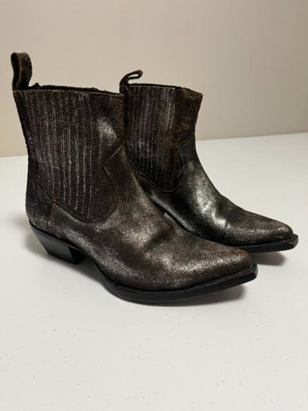 FRYE Sacha Chelsea Western Boots US 6 Metallic